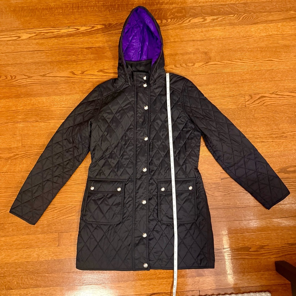 Lauren Ralph Lauren Quilted Jacket PM (Petite Medium) Black Like New-preloved - Picture 10 of 13